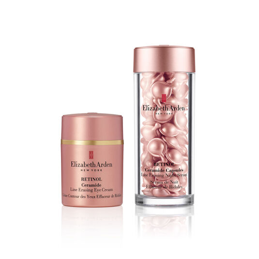 Retinol Ceramide Capsules Face Night Serum and Eye Cream Set, , large