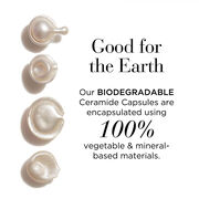 Our biodegradable ceramide capsules are encapsulated using 100% vegetable and mineral-based materials